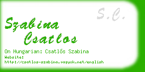 szabina csatlos business card