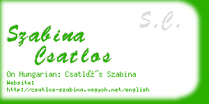 szabina csatlos business card